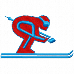 Ski Embroidery Design 6